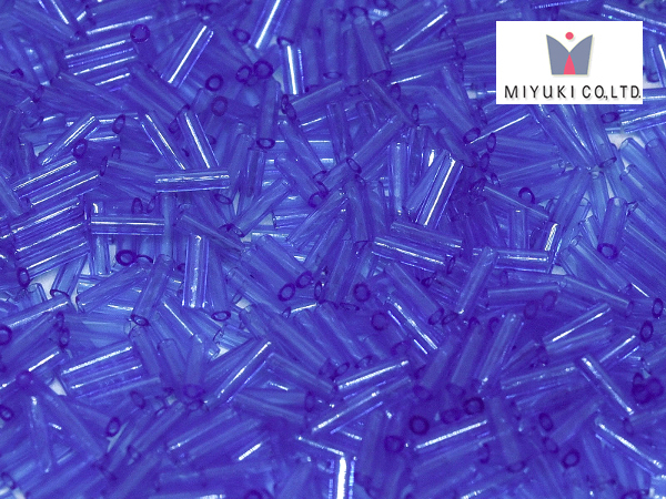 MIYUKI Bugle 6 mm, Transparent Sapphire, BGL2-0150, 10 g