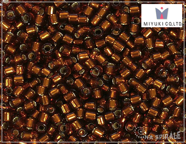 Miyuki Delica 10, Silver Lined Dark Topaz DBM0144, 5 g