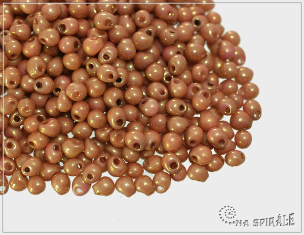 Miyuki 3,4mm Drops Hybrid Chalk Red Luster, 10 g