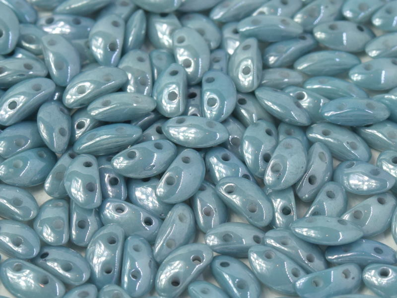 MobyDuo 3x8 mm, Chalk Blue Luster, 30 ks