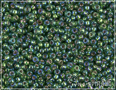 Miyuki Silver Lined Olive AB, MRR-11-1026, 10 g