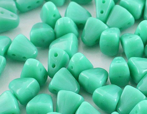 Matubo Nib-Bit, Opaque Green Turquoise, 30 ks