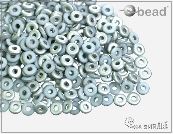 O-bead, chalk white labrador matted, 2,5 g