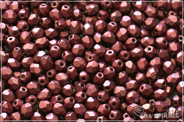 Ohovky 4 mm, Matted Metallic Pomegranate, 50 ks