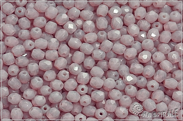 Oh�ovky 4 mm, Powder Rose Opal, 50 ks