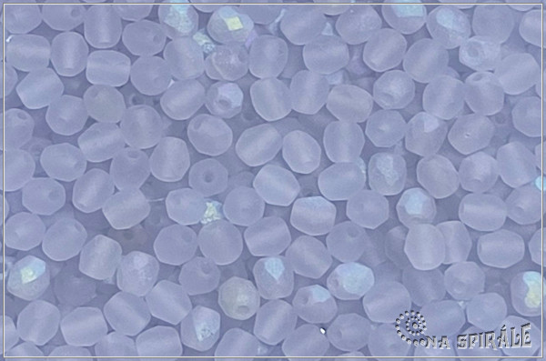 ** Oh�ovky 4 mm, Transparent Matted Periwinkle AB, 50 ks