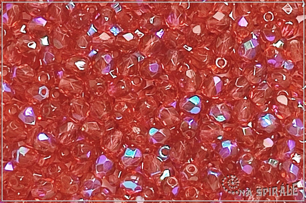 ** Oh�ovky 4 mm, Transparent Padparadcha AB, 50 ks