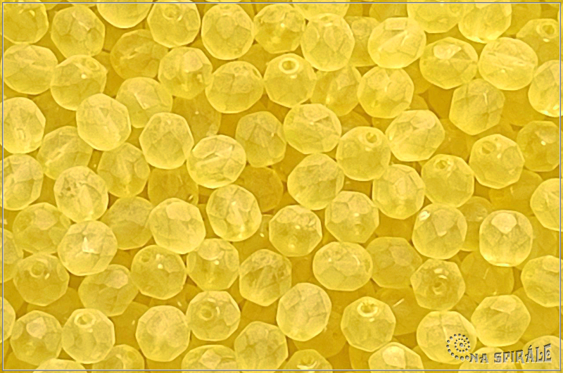 Oh�ovky 6 mm, Transparent Yellow Matted, 20 ks