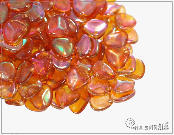 Rose petal 7x8 mm, Crystal Apricot Medium, 50 ks
