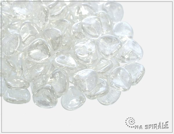 Rose petal 7x8 mm, Crystal White Luster, 50 ks