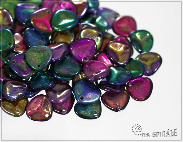 Rose petal 7x8 mm, Magic Blue, 50 ks