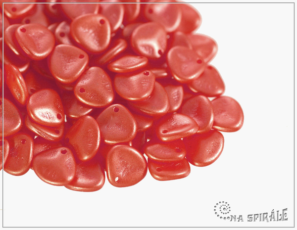 Rose petal 7x8 mm, Pearl Shine Light Coral, 50 ks