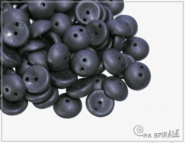 Piggy beads, Hematit Matted, 8x4 mm, 30 ks