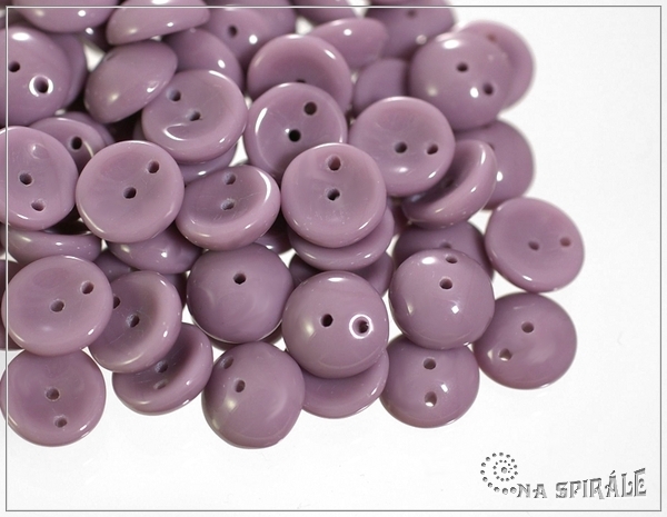 Piggy beads, opaque light violet, 8x4 mm, 30 ks
