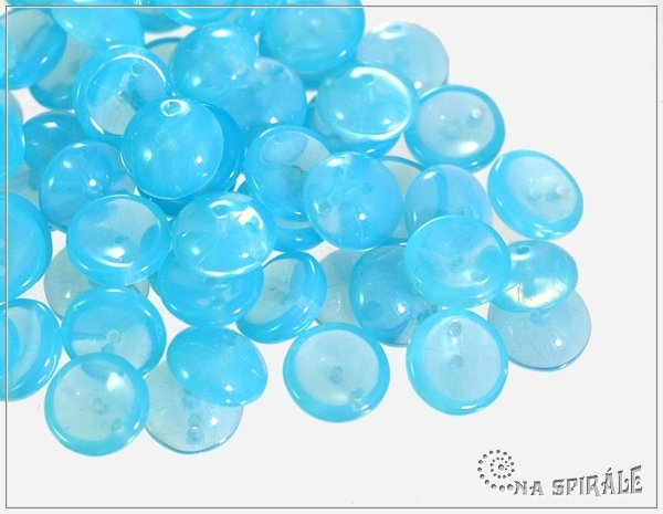Piggy beads, turquoise opal, 8x4 mm, 30 ks