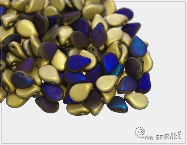 Preciosa Pip 5x7 mm, California Blue Matted, 30 ks