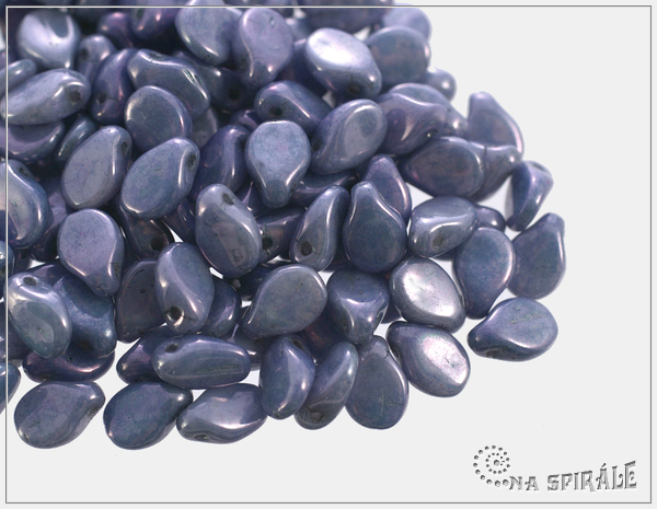Preciosa Pip 5x7 mm, chalk blue luster, 30 ks