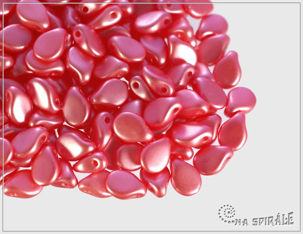 Preciosa Pip 5x7 mm, Pastel Light Coral, 30 ks