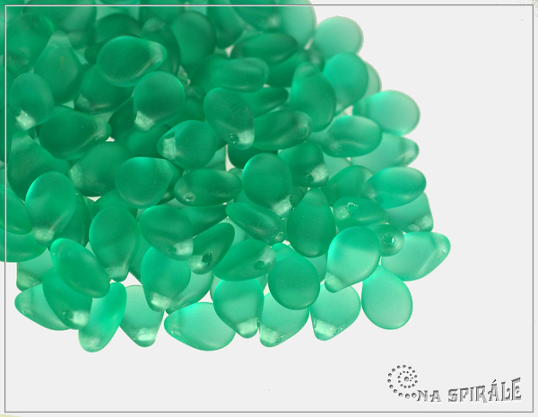 Preciosa Pip 5x7 mm, transparent emerald mat, 30 ks