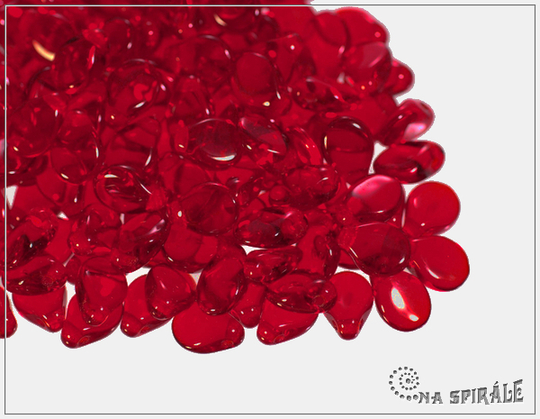 Preciosa Pip 5x7 mm, transparent red, 30 ks