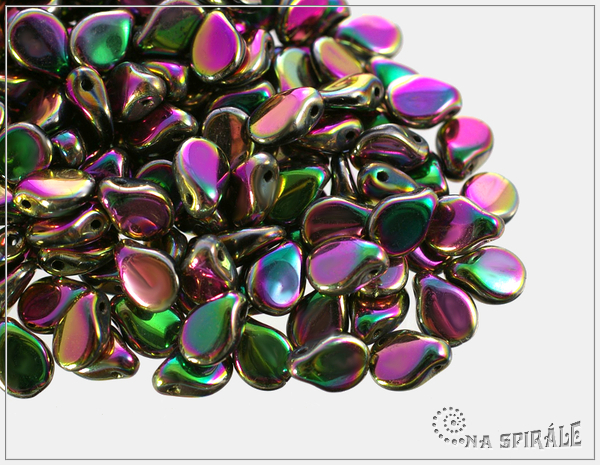 Preciosa Pip 5x7 mm, vitrail green full, 30 ks