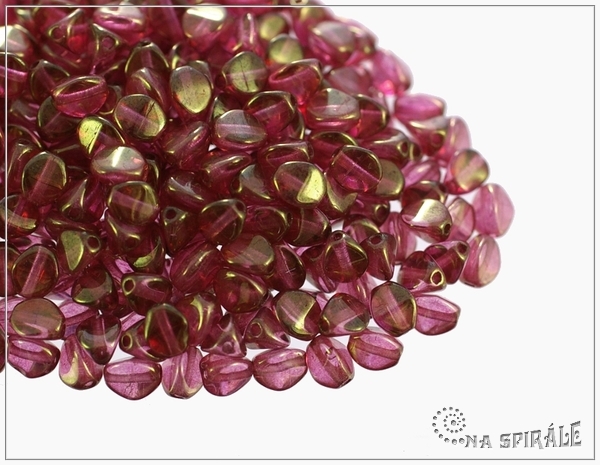 Pohanka crystal red luster, 5x3,5 mm, 50 ks