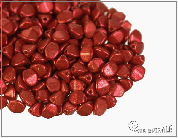 Pohanka Lava Red, 5x3,5 mm, 50 ks