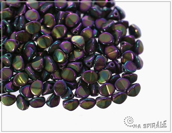 Pohanka jet iris violet, 5x3,5 mm, 50 ks