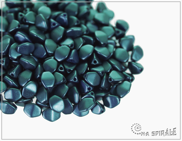 Pohanka Pastel Emerald, 5x3,5 mm, 50 ks