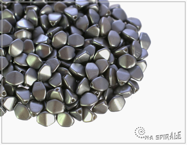 Pohanka Pastel Light Grey, 5x3,5 mm, 50 ks