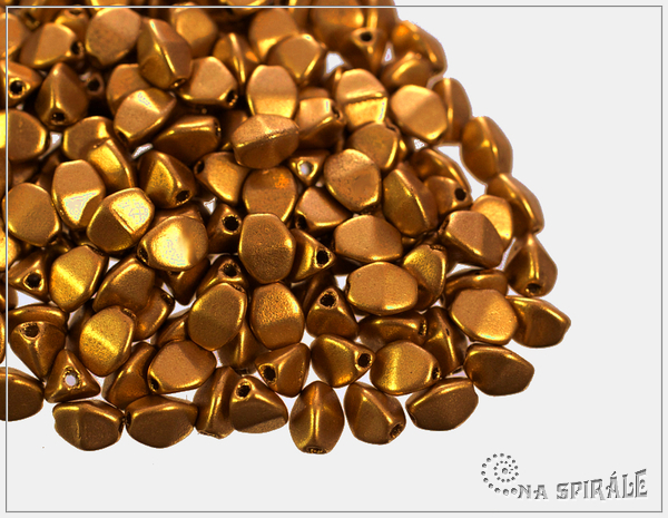 Pohanka Silky Metallic Goldenrod, 5x3,5 mm, 50 ks