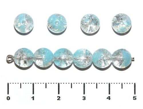 Praska�ky - kuli�ky 8 mm, �ir�+tyrkysov� sv�tl�, 1 ks