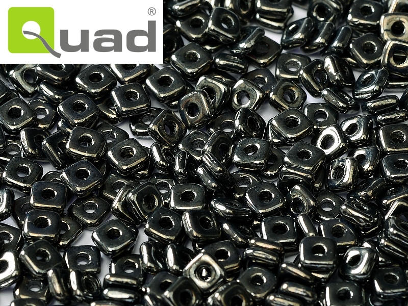 Quad Bead, Hematit, 2,5 g