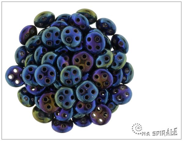 QuadraLentil 6 mm, Metallic Iris Blue, 30 ks