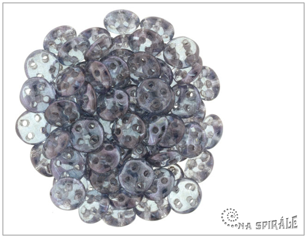 QuadraLentil 6 mm, Luster-Transparent Amethyst, 30 ks