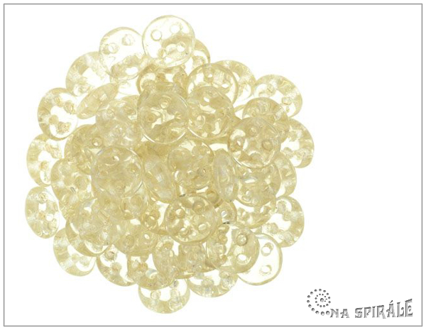 QuadraLentil 6 mm, Luster-Transparent Champagne, 30 ks