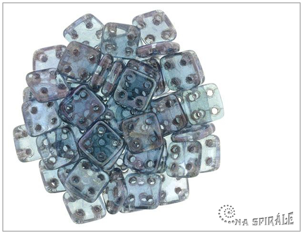 QuadraTile 6 mm, Luster-Transparent Amethyst, 30 ks