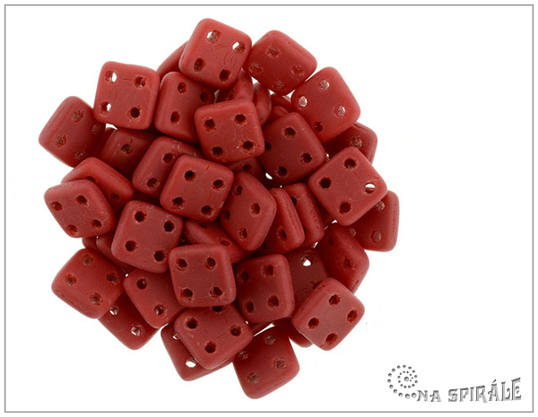 QuadraTile 6 mm, Opaque Red Matted, 30 ks