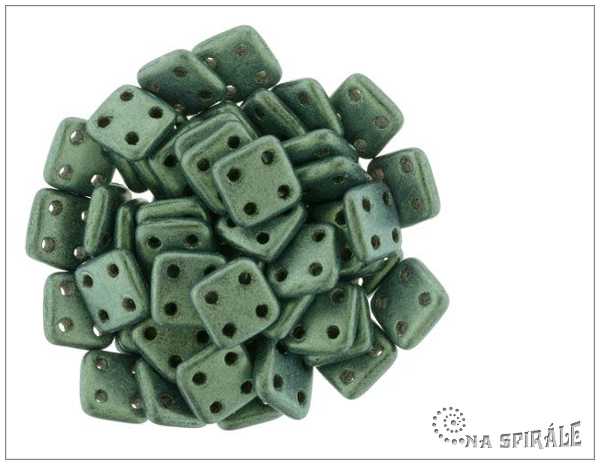 QuadraTile 6 mm, Metallic Suede - Light Green, 30 ks