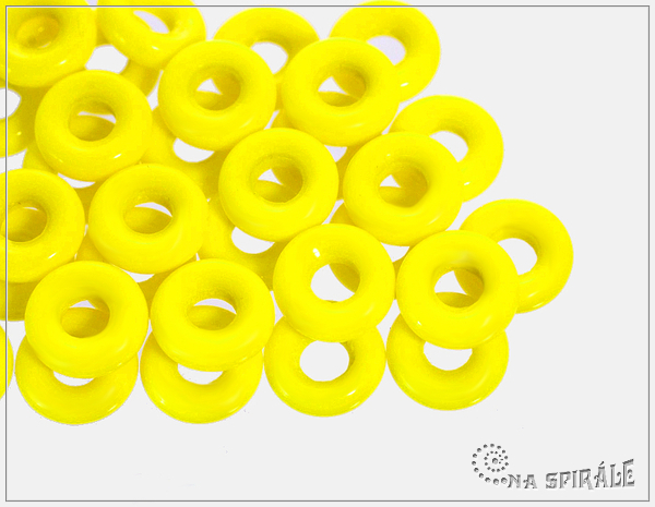 Krouek, 10 mm, opaque dandelion, 10 ks