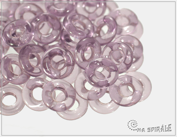 Krouek, 10 mm, transparent light amethyst, 10 ks