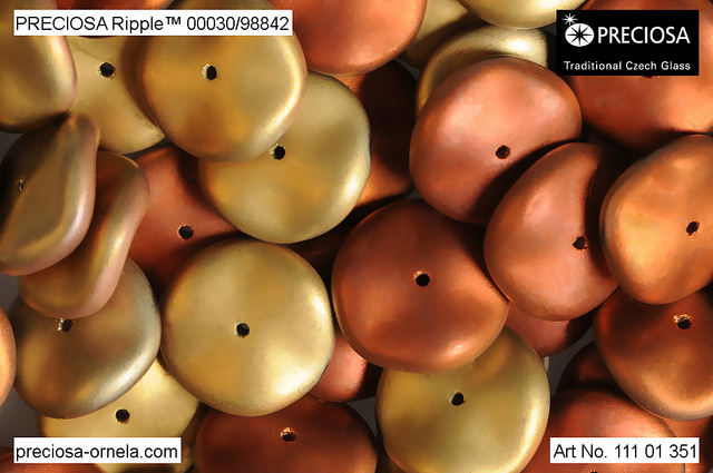 Ripple California Golden Rush Matted, 12x4 mm, 1 ks