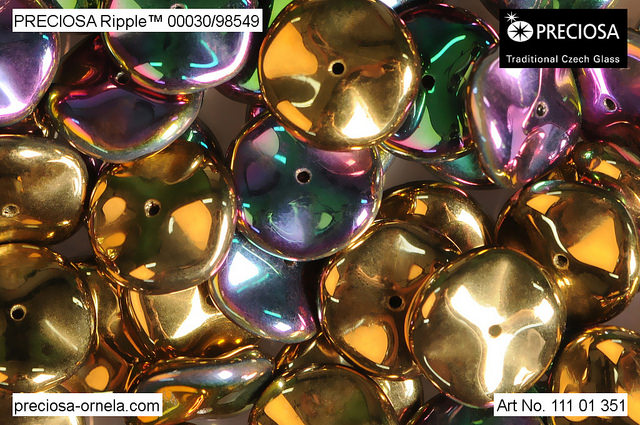 Ripple California Green, 12x4 mm, 1 ks