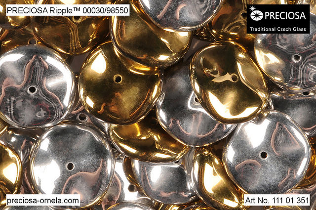 Ripple California Silver, 12x4 mm, 1 ks