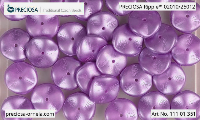 Ripple Pastel Lila, 12x4 mm, 1 ks