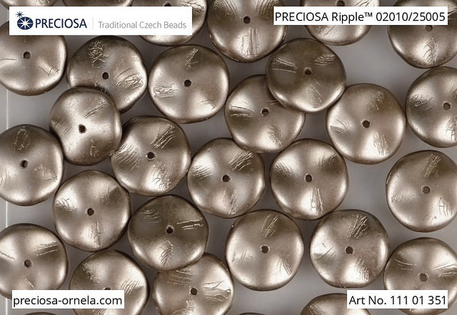 Ripple Pastel Light Brown Coco, 12x4 mm, 1 ks