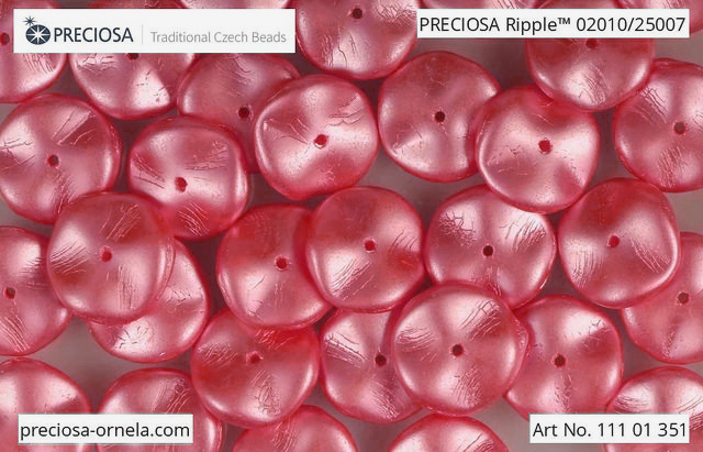 Ripple Pastel Light Coral, 12x4 mm, 1 ks