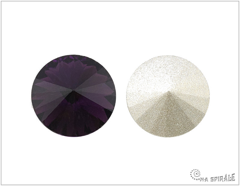 Rivoli 16 mm, Tanzanite Dark, 1 ks