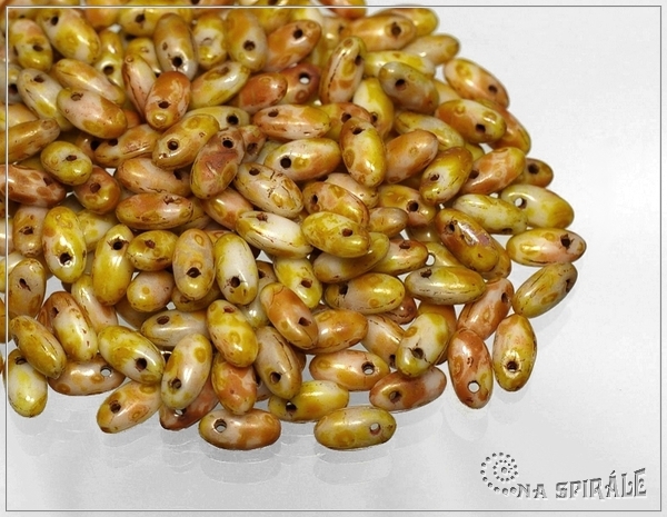 RIZO beads, chalk travertin, 10 g