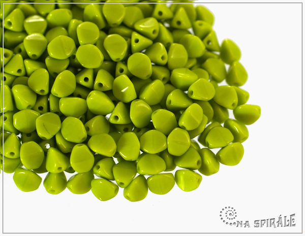 Pohanka Opaque Olive, 5x3,5 mm, 50 ks